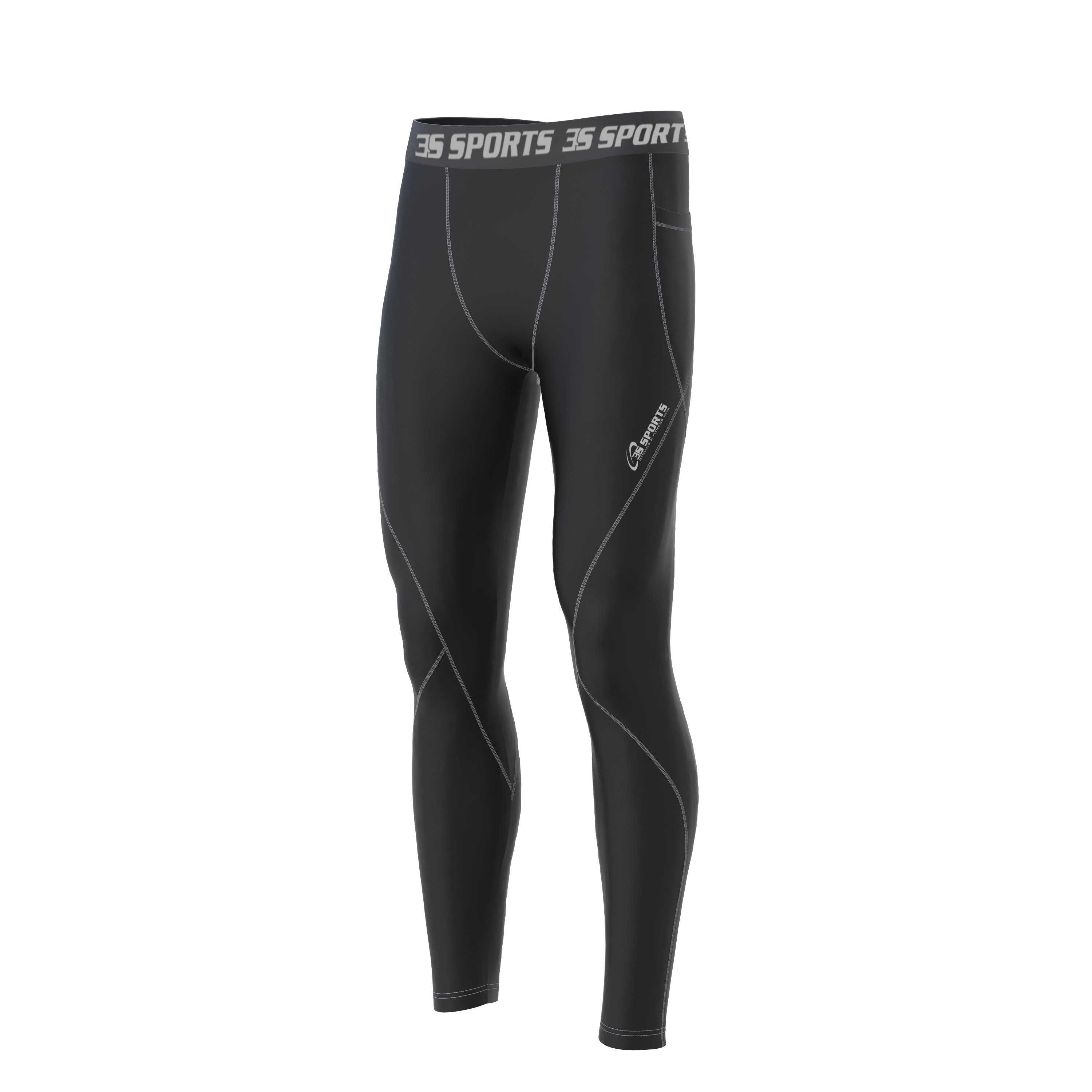 Gym Fitness Compression Wear #Men Compression trouser_grey_03